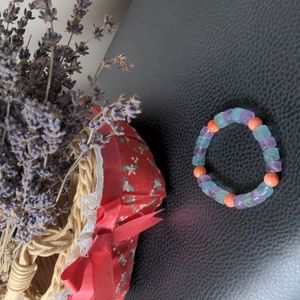 B2G1 📿Amethyst-Coral Crystal Bracelet